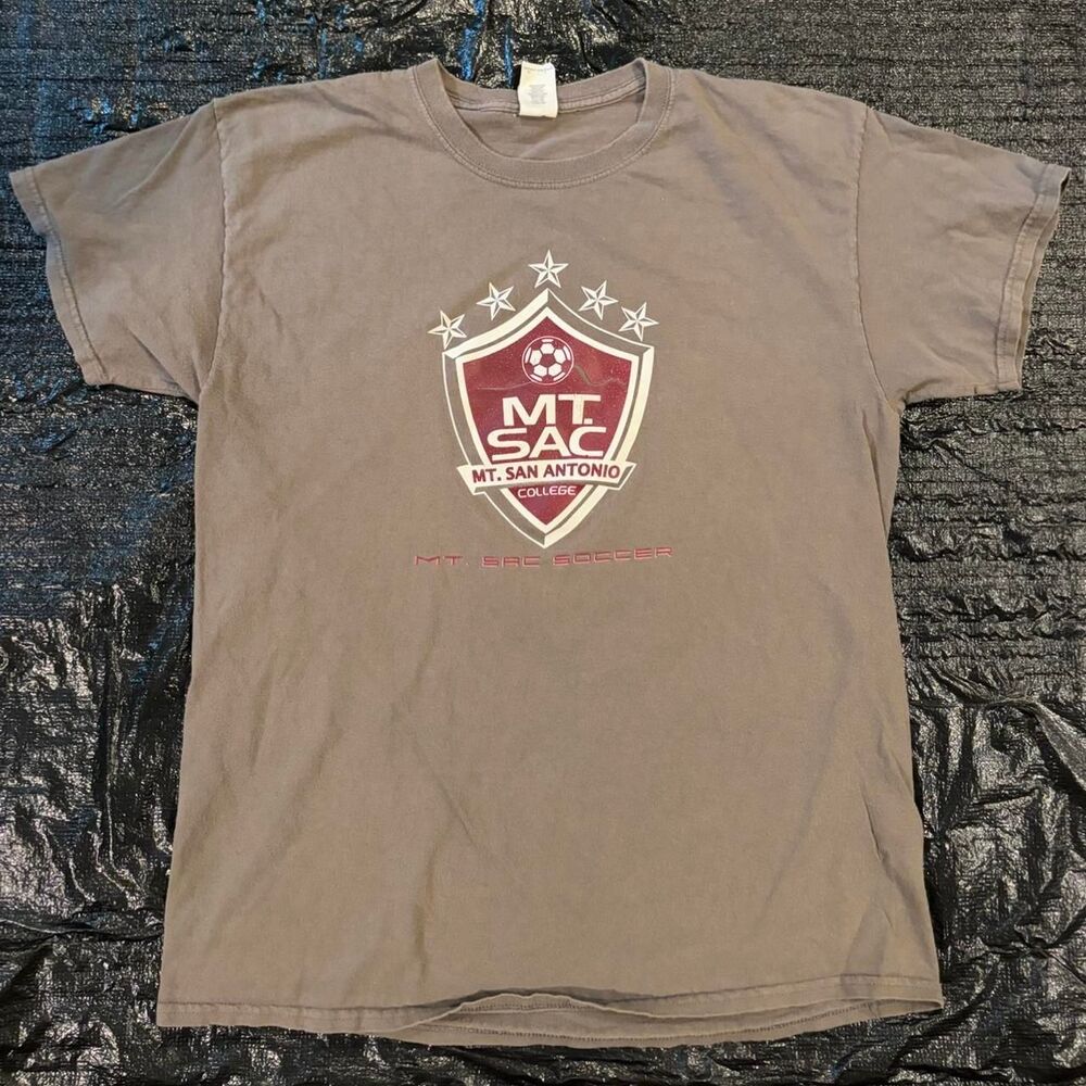 Gildan Men's Brown and Grey T-shirt